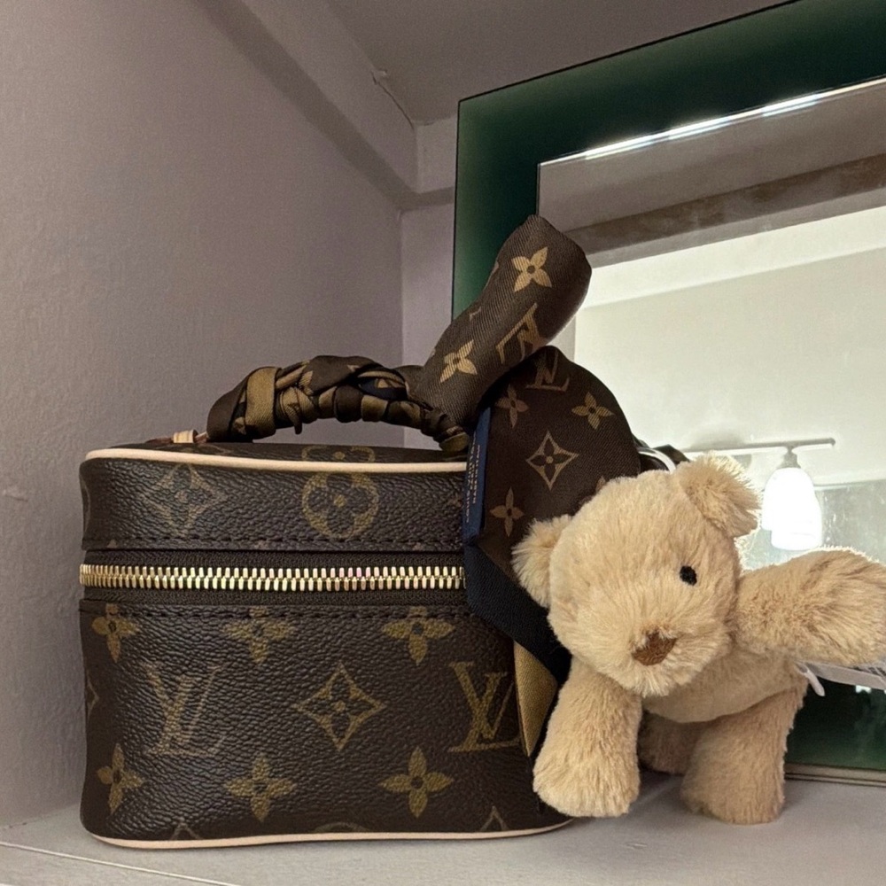 Louis Vuitton Brown Monogram Vanity Case with Monogram Twilly